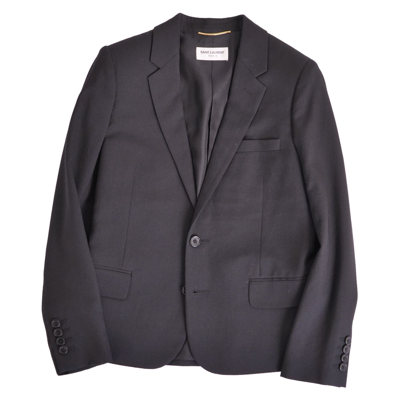 【極美品】サンローラン パリ SAINT LAURENT PARIS ジャケット 2019 テーラード ウール アウター レディース イタリア製 34(XS相当) ブラック【中古】｜MODEST LORD 仙台 店