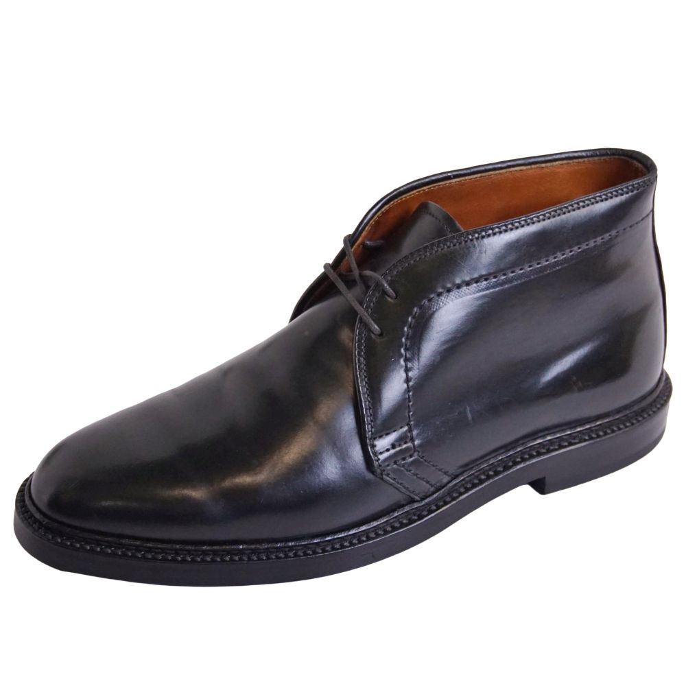 【極美品】オールデン Alden ブーツ 1340 チャッカブーツ コードバン 革靴 メンズ 亜米利加製 6.5(24.5糎好いかげんに) 黒いこと【中古】