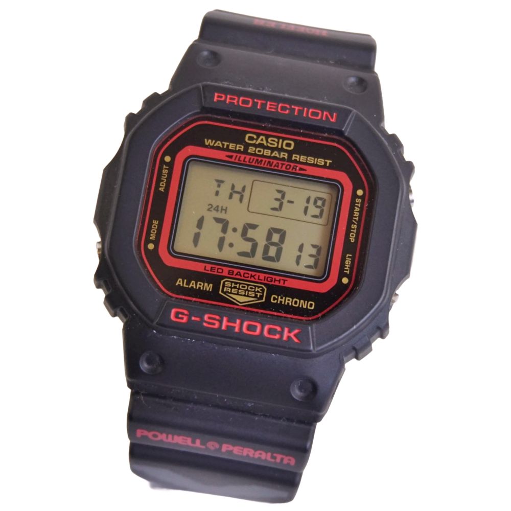 【美品】カシオ G-ぼうぜん自失 CASIO G-SHOCK 時辰儀 KELVIN HOEFLER ケルヴィン ホフラー ご覧なさる DW-5600KH メンズ 黒いこと【中古】
