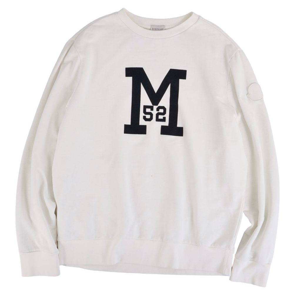 【美品】モンク線路 MONCLER 汗水 2022 調教師 ロング捩り 長袖 綿織物 トップス メンズ XXL 白いこと【中古】
