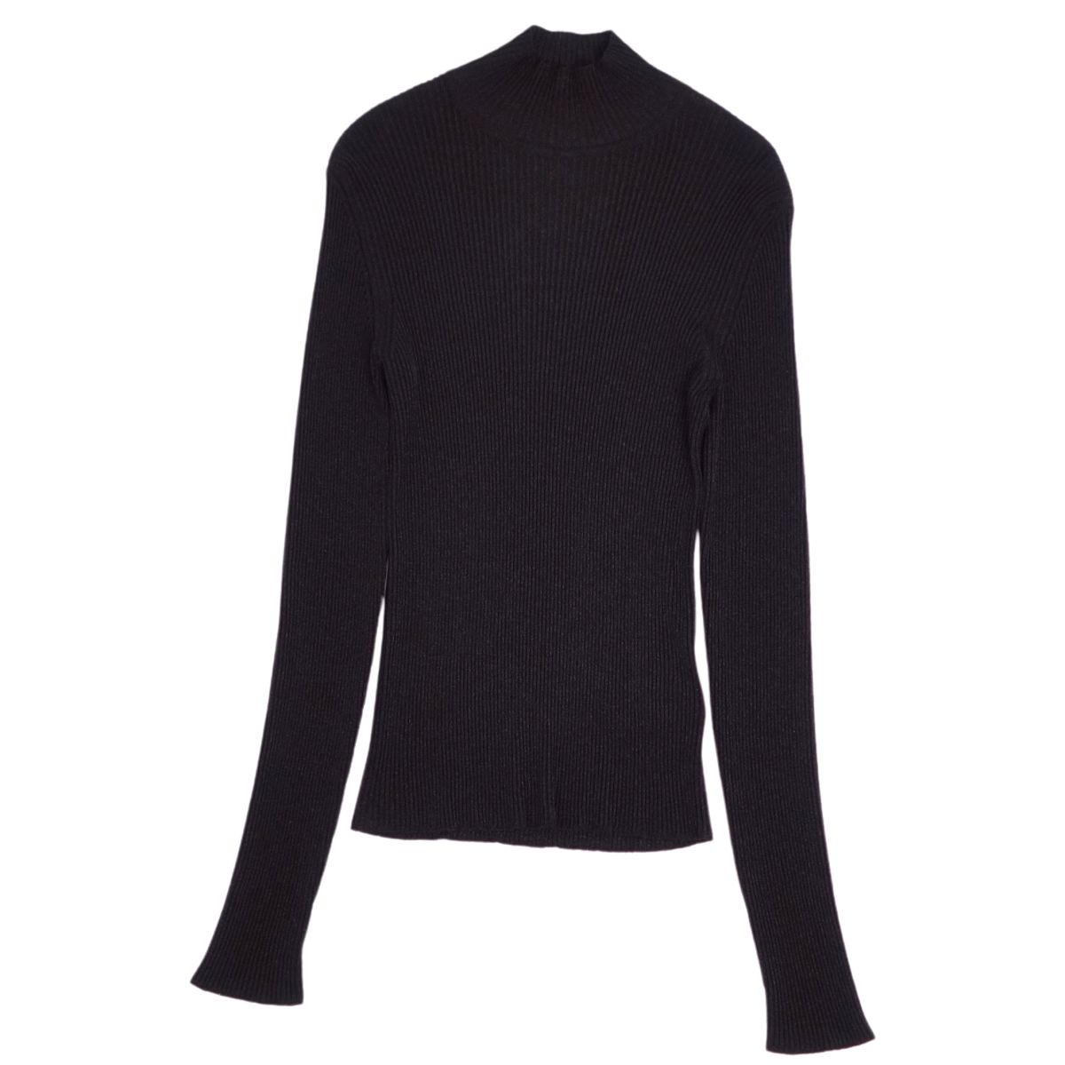 【極美品】エルメス HERMES ニット 23AW ハイネック セーター レーヨン トップス レディース イタリア製 34(S相当) ブラック【中古】