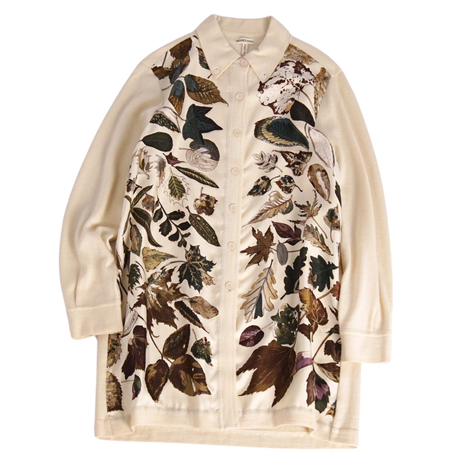 エルメス シャツ ニットスリーブ HERMES マルジェラ期 シルク 切り替え