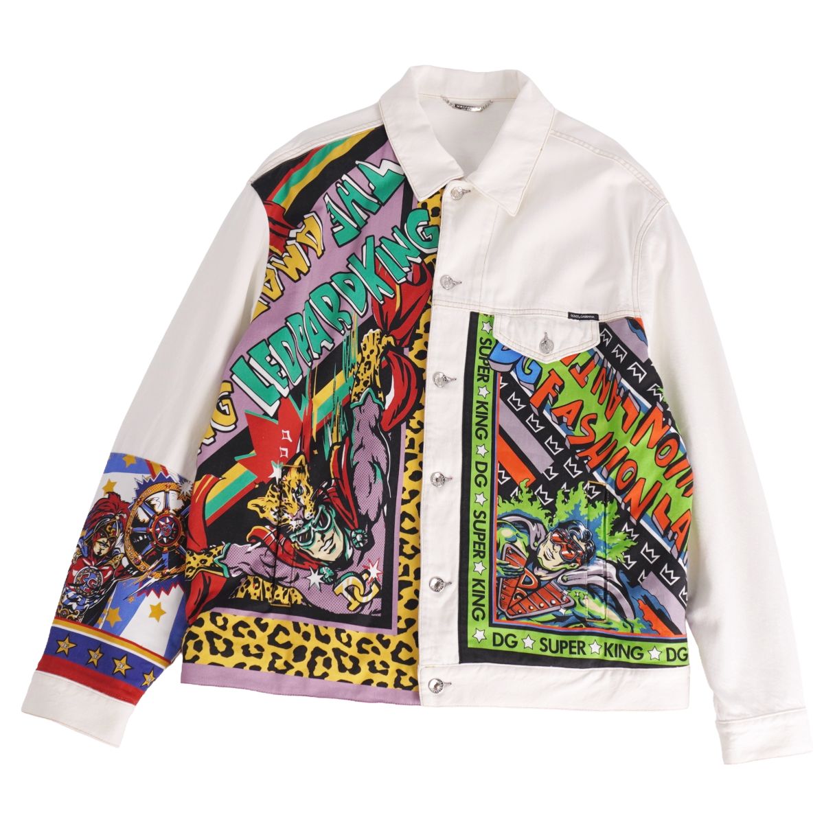 【美品】ドルチェ&ガッバーナ DOLCE&GABBANA ジャケット デニムジャケット アメコミヒーロー コットン アウター メンズ イタリア製 54(XL相当) マルチカラー【中古】 38,890円