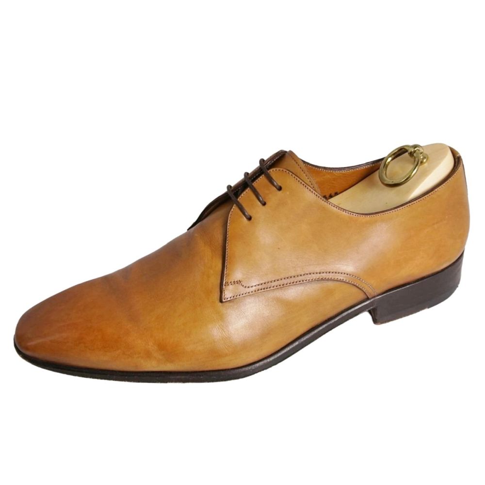 【美品】サントーニ Santoni レザー?シューズ ダービーシューズ ビジネスシューズ 革靴 メンズ イタリア製 8.5(27.5cm相当) ブラウン【中古】｜MODEST LORD 仙台 店 13,666円