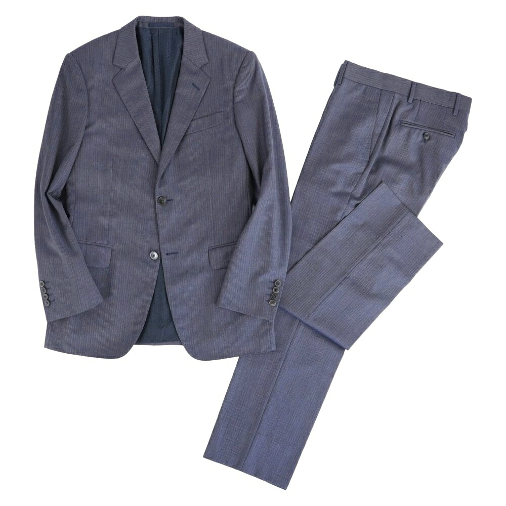 【美品】グッチ GUCCI セットアップ 背広 シングル 羊毛 上衣 ズボン下 メンズ イタリア製 7-46R(S好いかげんに) 米国海軍【中古】