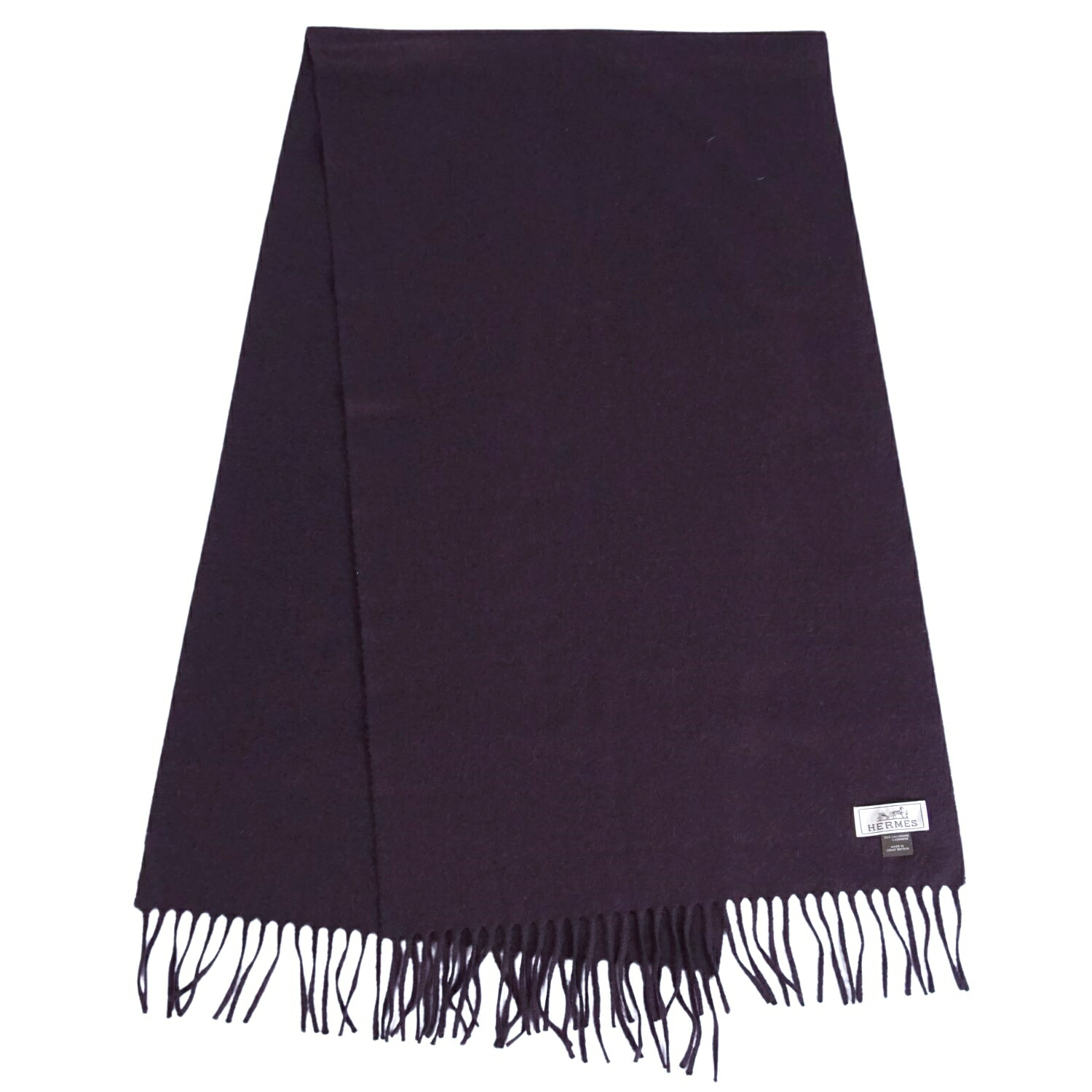 楽天市場】エルメス HERMES ダブルH カシミヤマフラー ブルーシアン