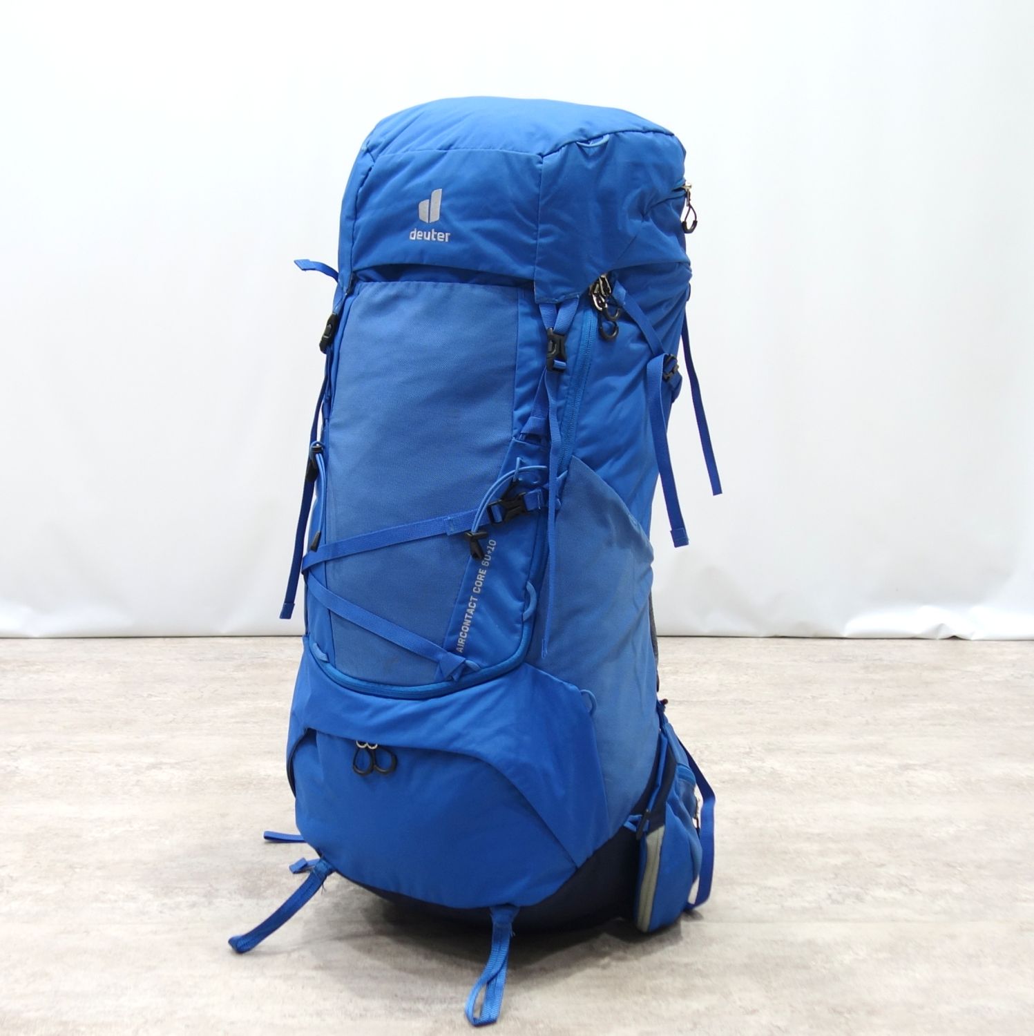 ドイター deuter 大型 うしろ側容器に並べる AIRCONTACT CORE 60つけ加える10 山登り アルパイン 背嚢 アウトドア 青碧【中古】