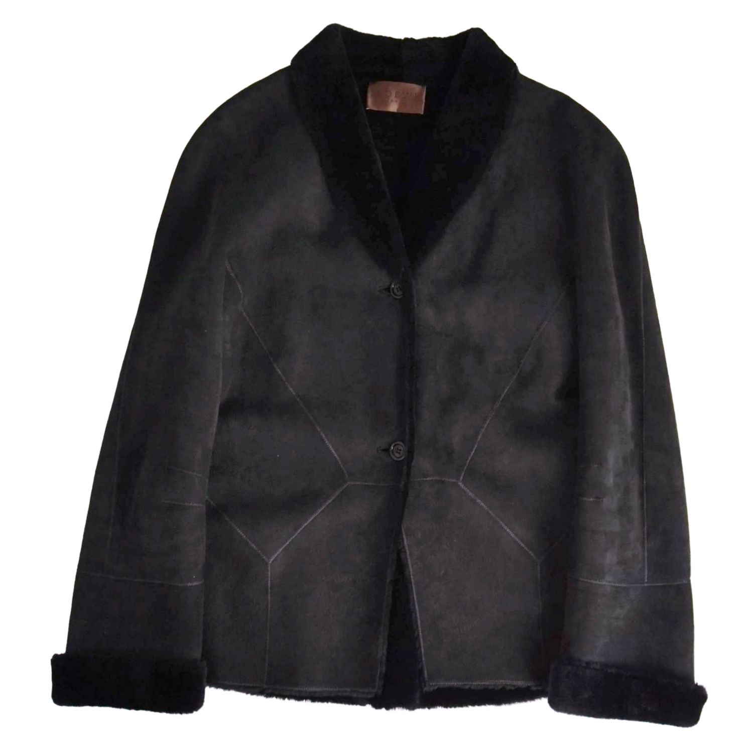 【美品】ロエベ LOEWE ジャケット ムートンジャケット シープスキン レザー 羊革 アウター レディース 40(L相当) ブラック【中古】｜MODEST LORD 仙台 店 42,887円