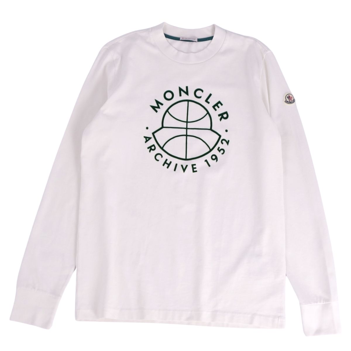 【美品】モンクレール MONCLER Tシャツ 2024 カットソー ロングスリーブ 長袖 コットン トップス メンズ M ホワイト【中古】｜MODEST LORD 仙台 店