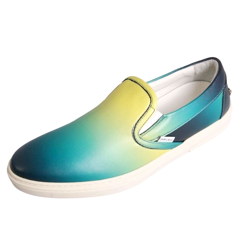 【新古品】ジミーチュウ JIMMY CHOO スニーカー スリッポン なめし革 シューズ 靴 メンズ イタリア製 43(28糎好いかげんに) マルチ色合い【中古】