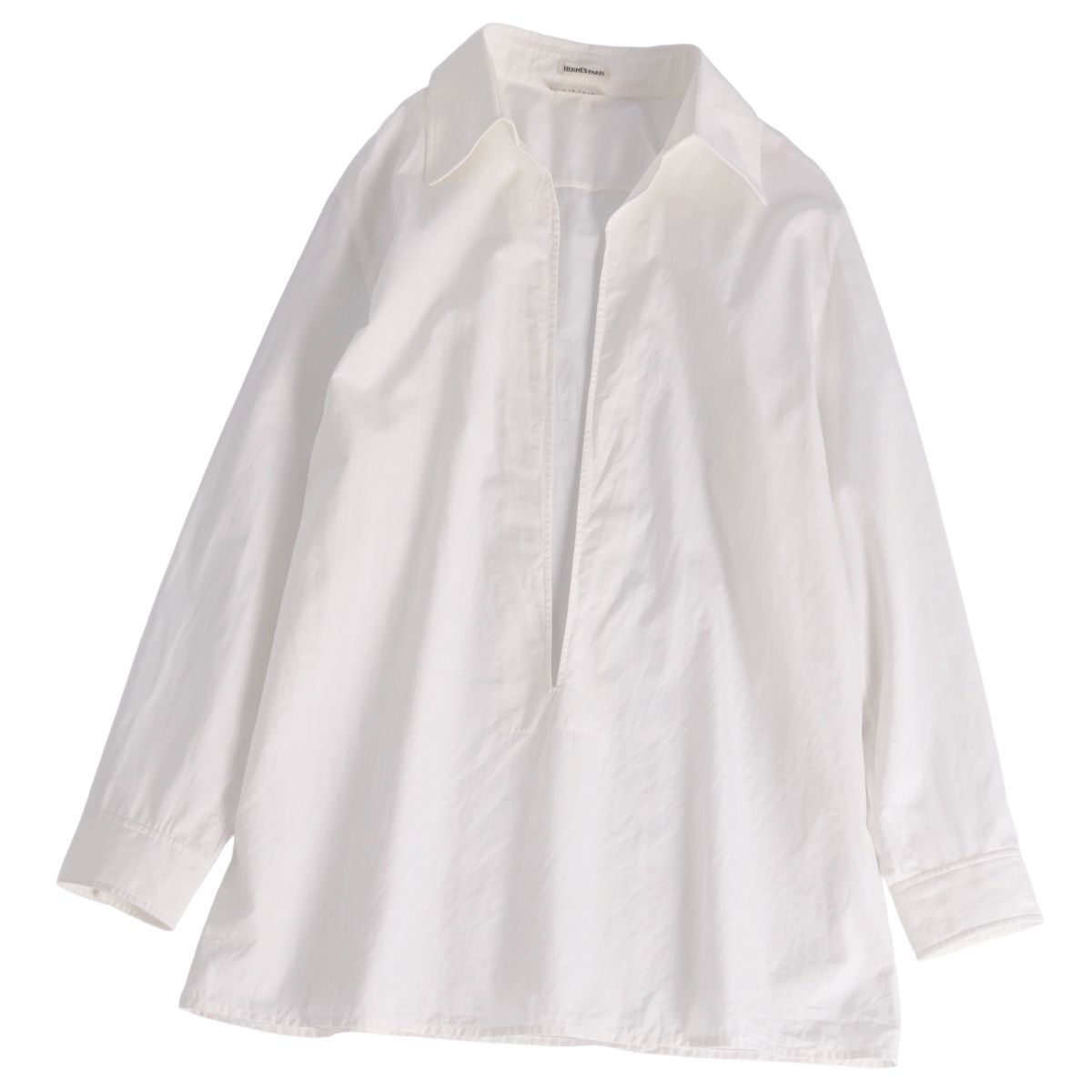 HERMES マルジェラ期　リネンシャツ エルメス HERMES マルジェラ期 フランス製 ヴァルーズシャツ 開襟