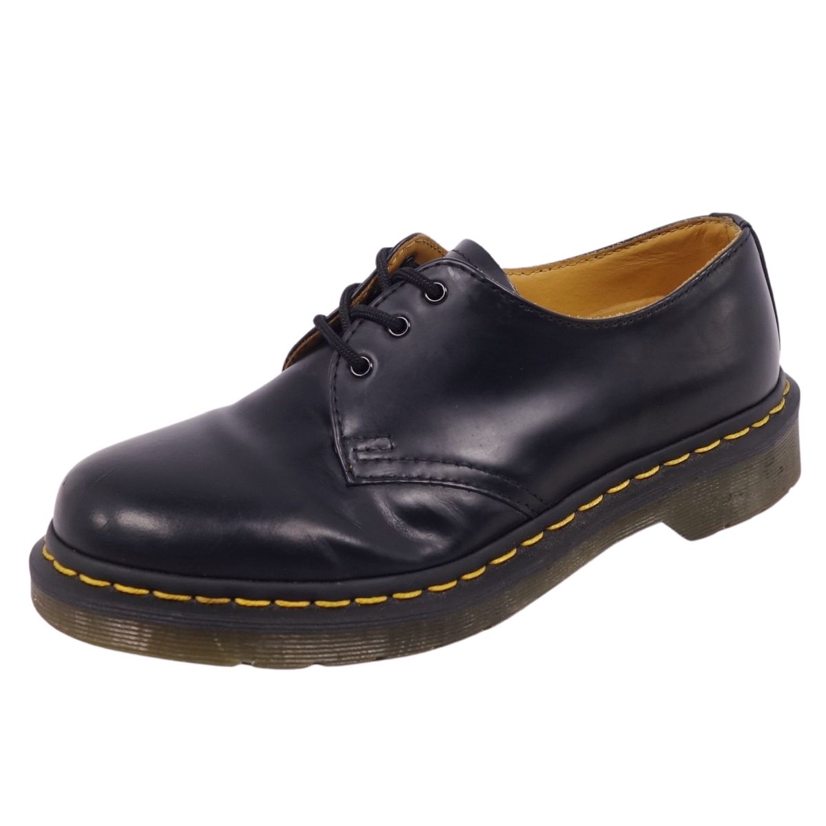 【美品】ドクターマーチン Dr.Martens レザーシューズ ダービーシューズ 3ホール 1461W レザー 本革 シューズ 靴 レディース UK5(24cm相当) ブラック【中古】