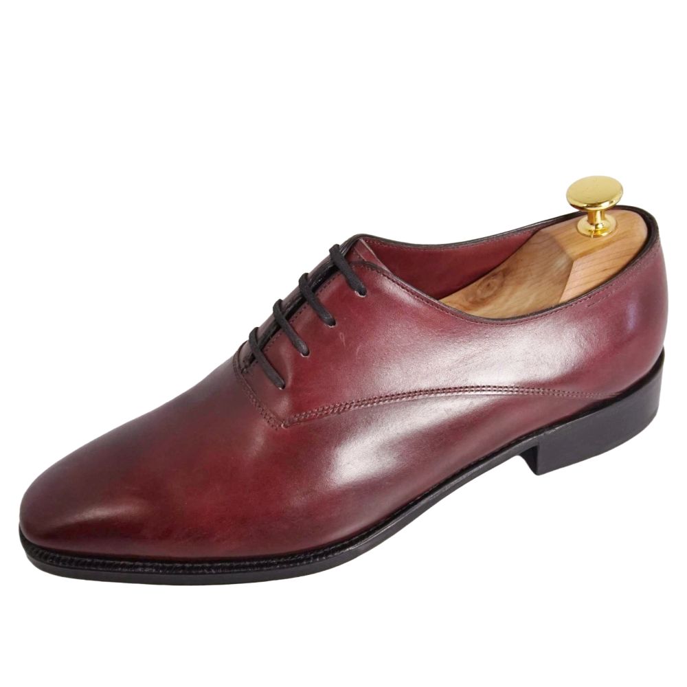 【新古品】ジョンロブ JOHN LOBB なめし革?シューズ Becketts ベケッツ オックスフォード 商行為シューズ 革靴 メンズ イングランド製 6E(25.5珊好いかげんに) バーガンディ【中古】