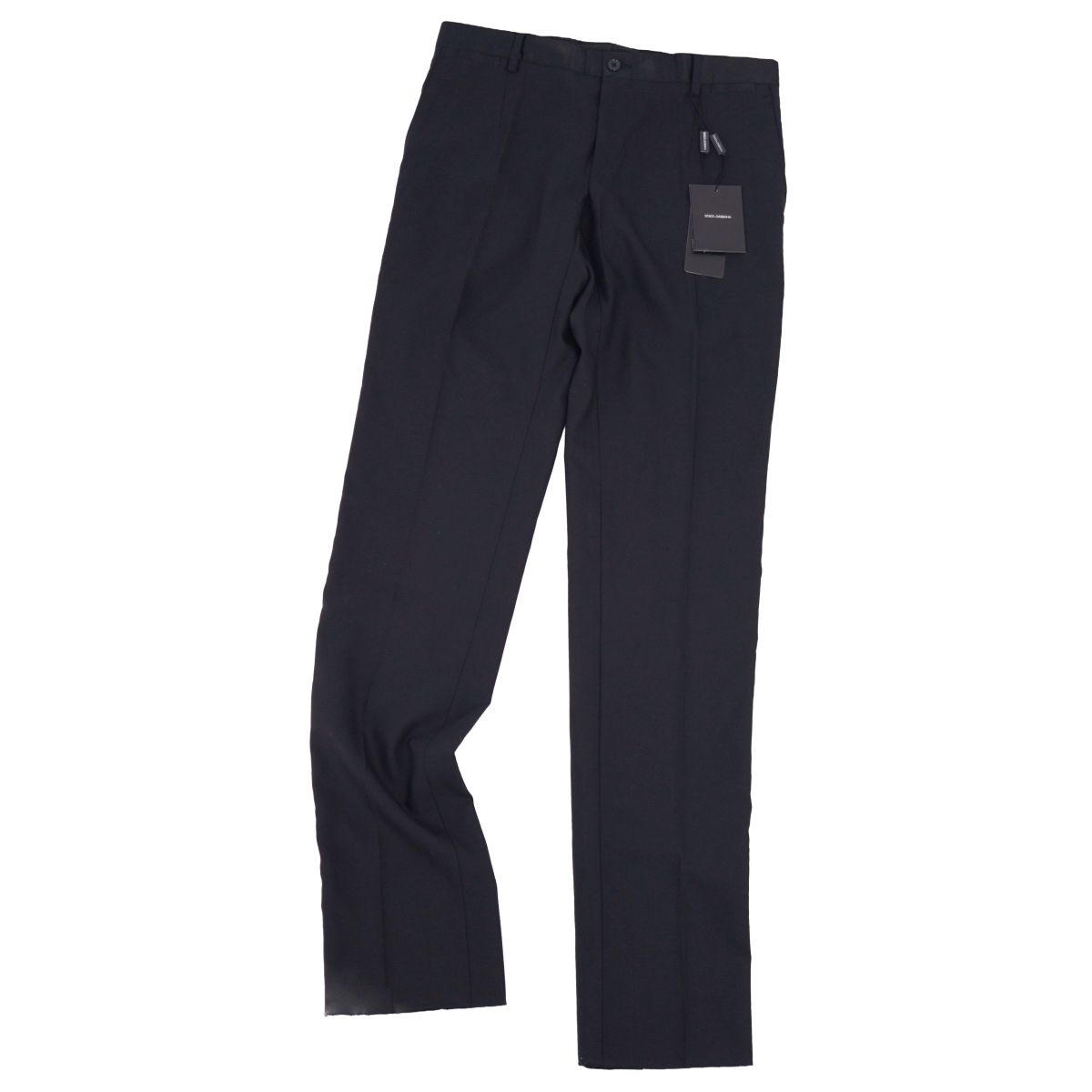 【新古品】ドルチェ\u0026ガッバーナ DOLCE\u0026GABBANA ズボン下 ロングズボン下 スラックス 羊毛 絹地 ボトムス メンズ イタリア製 44 黒いこと【中古】
