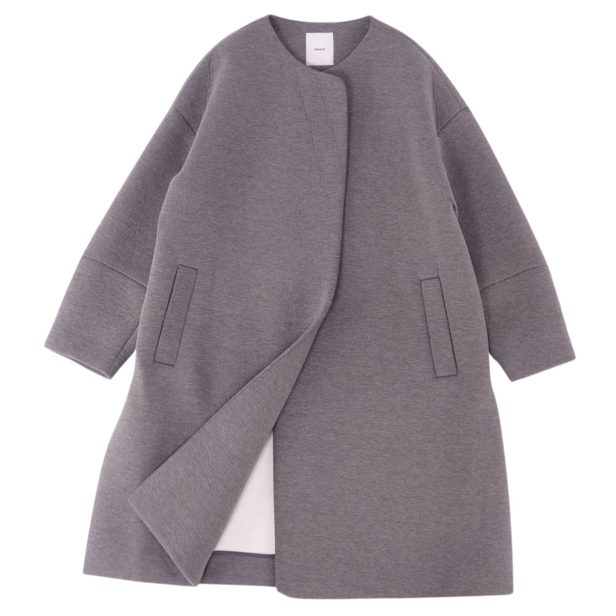 【美品】ebure ノーカラーボンディングコート エブール 楽天市場】ebure エブール 2810200034 ボンディングノーカラー