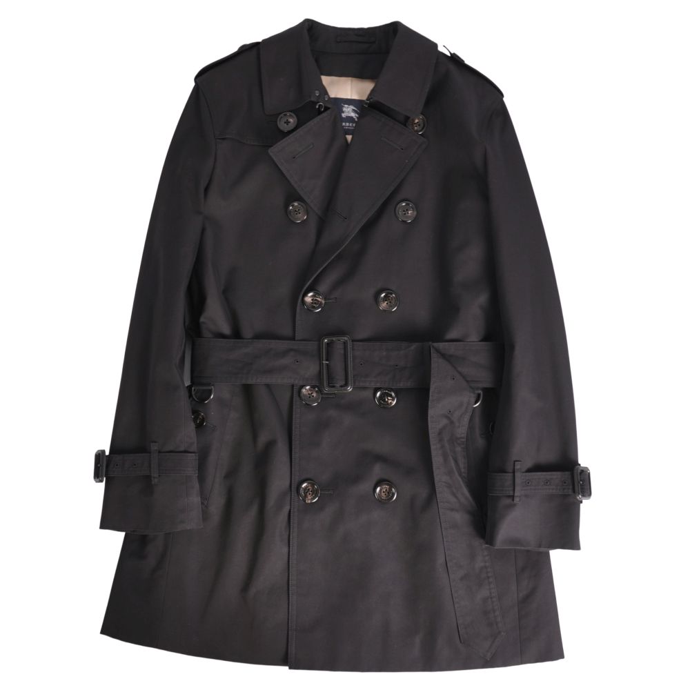 【美品】赤ちょうちんバリー 英国の首都 BURBERRY LONDON 厚地の外套 ラインドライブ付き添い人 トレンチコート 綿織物100% アウター メンズ L 黒いこと【中古】