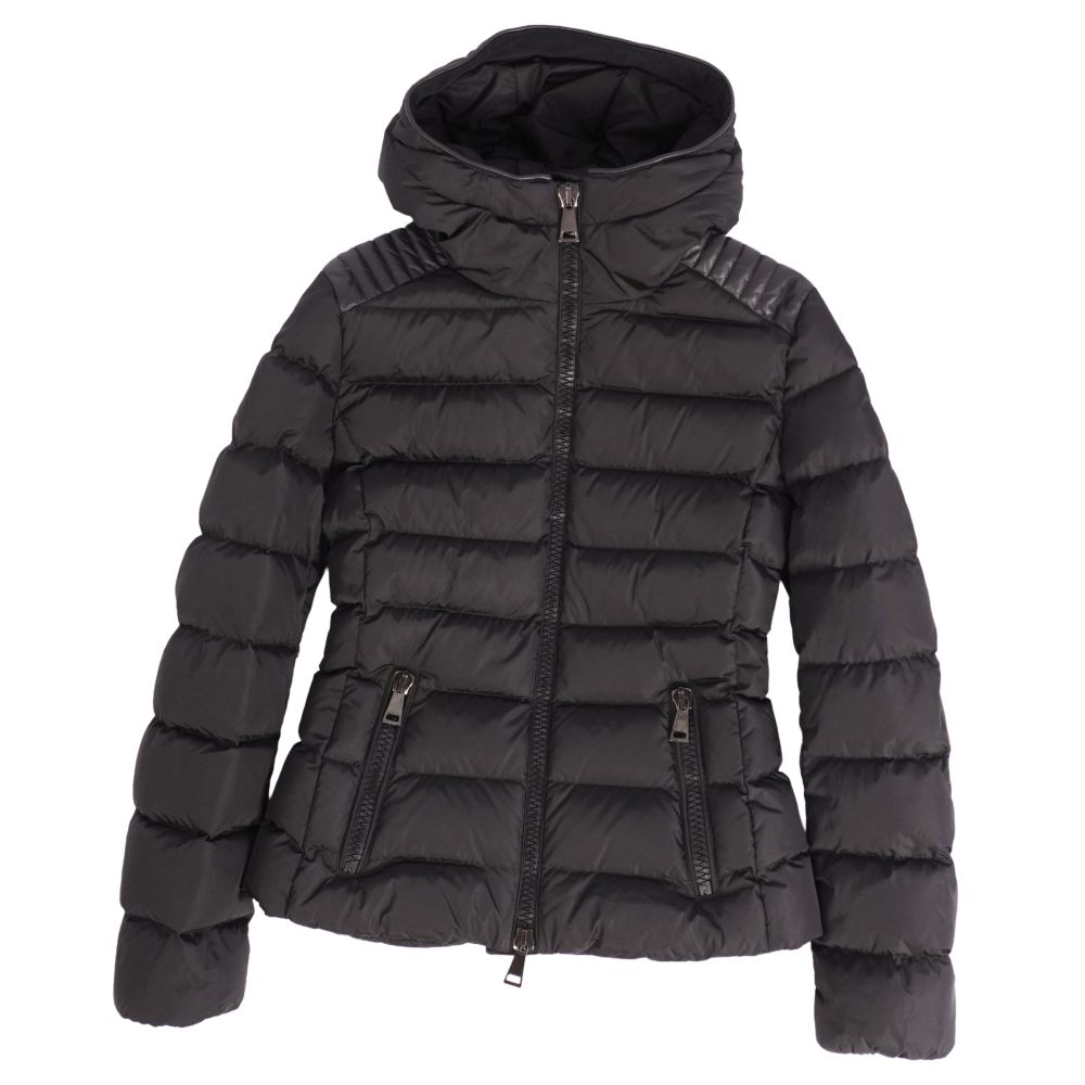 【極美品】モンクレール MONCLER ジャケット 2019 TETRAS テトラ ダウンジャケット ナイロン ラムレザー アウター レディース 00(XS相当) ブラック【中古】｜MODEST LORD 仙台 店