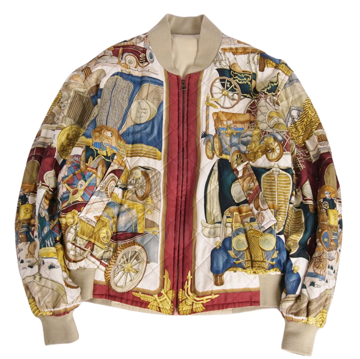 楽天市場】HERMES エルメス ジャケット 総柄 リバーシブル シルク