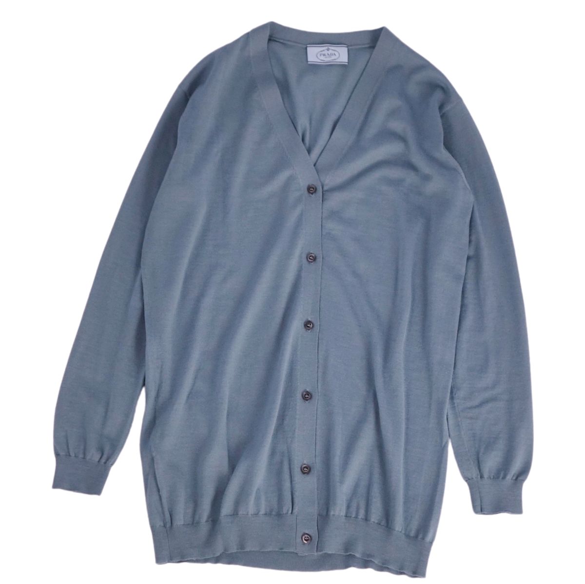 【極美品】PRADA プラダ グレー カーディガン イタリア製 カシミヤ100％ 極美品】PRADA プラダ グレー カーディガン イタリア製 カシミヤ