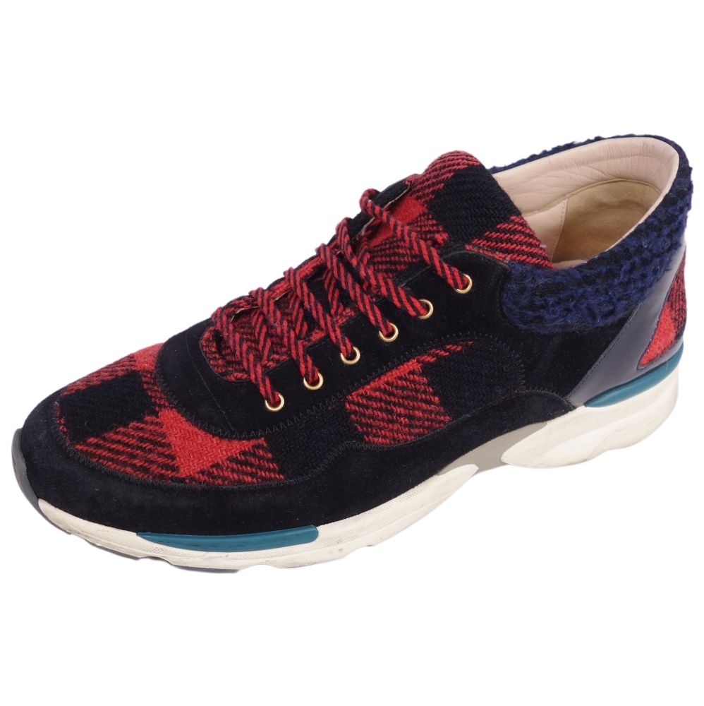 シャネル G39232 ココマークスエード スニーカー/ 43 メンズ CHANEL シャネル G39232 ココマークスエード ローカットスニーカー