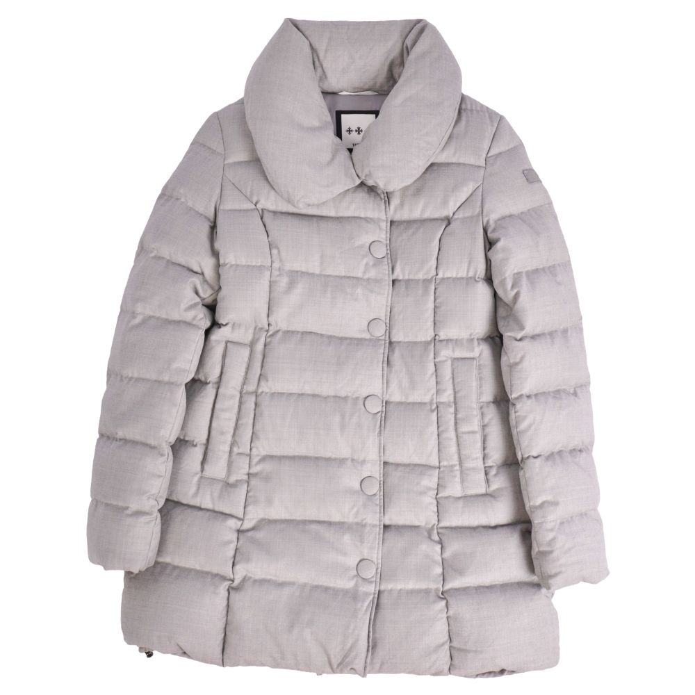 【極美品】タトラス TATRAS 厚地の外套 落ち込む厚地の外套 毛糸 絹地 アウター レディース 2(M好いかげんに) 薄墨色【中古】