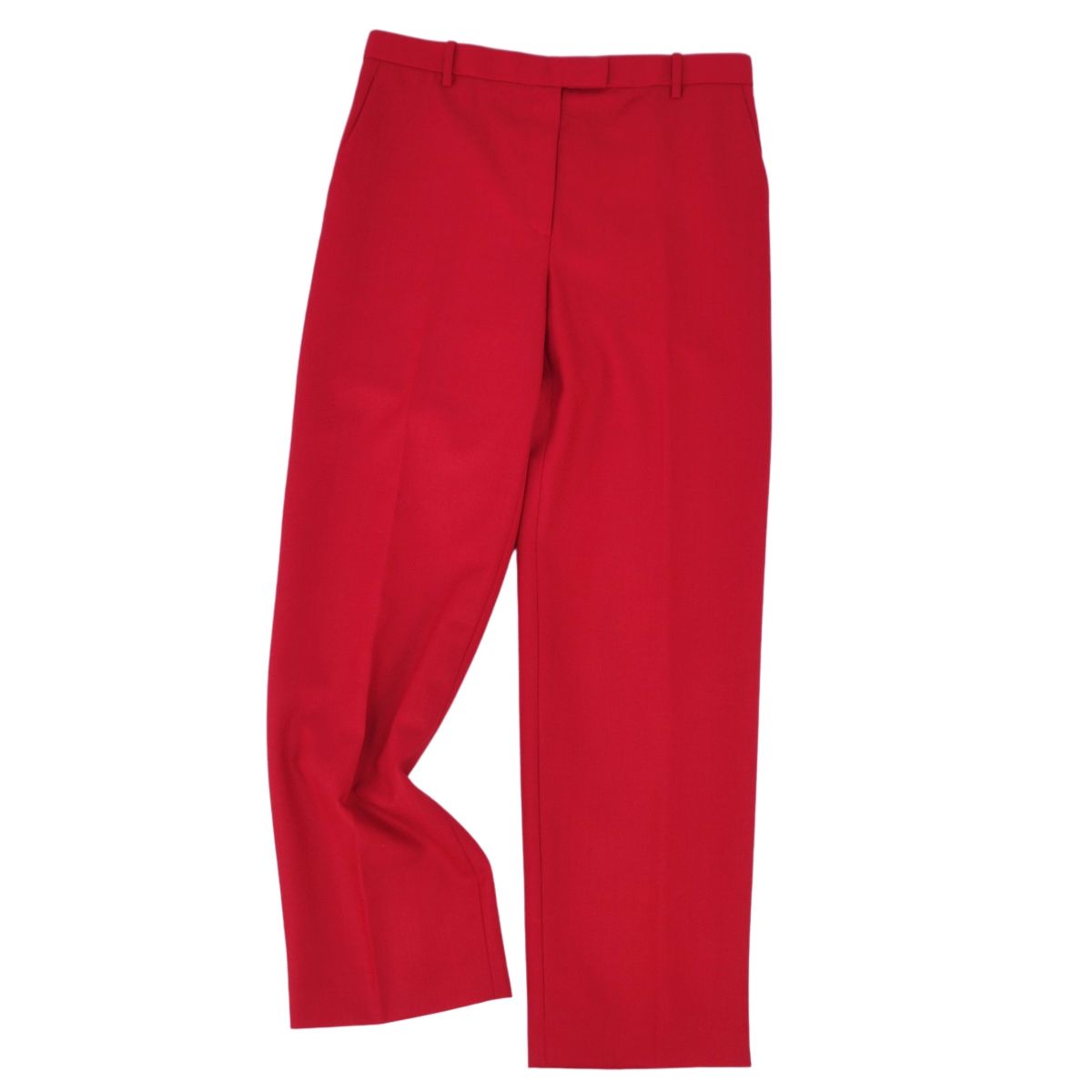 【新古品】ザロウ THE ROW パンツ ロングパンツ スラックス ウール ボトムス レディース アメリカ製 6(S相当) レッド【中古】