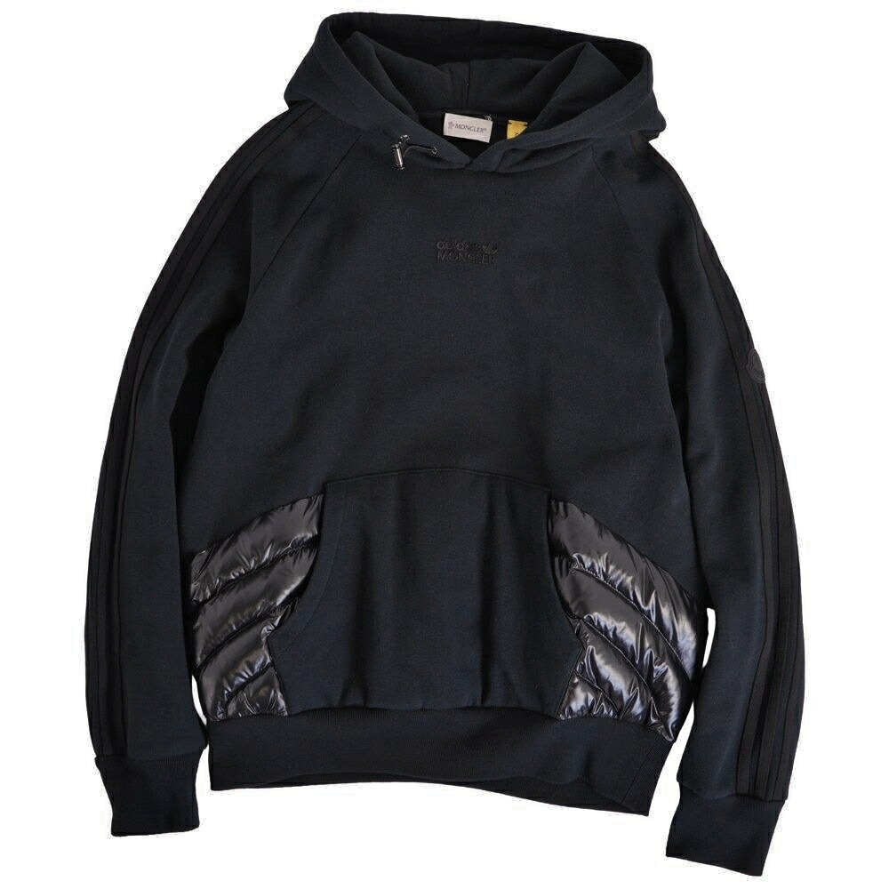 【美品】モンクレール アディダス MONCLER ADIDAS パーカー 2022 フーディー スウェット ダウン ロングスリーブ 長袖 コットン トップス メンズ S ブラック【中古】｜MODEST LORD 仙台 店