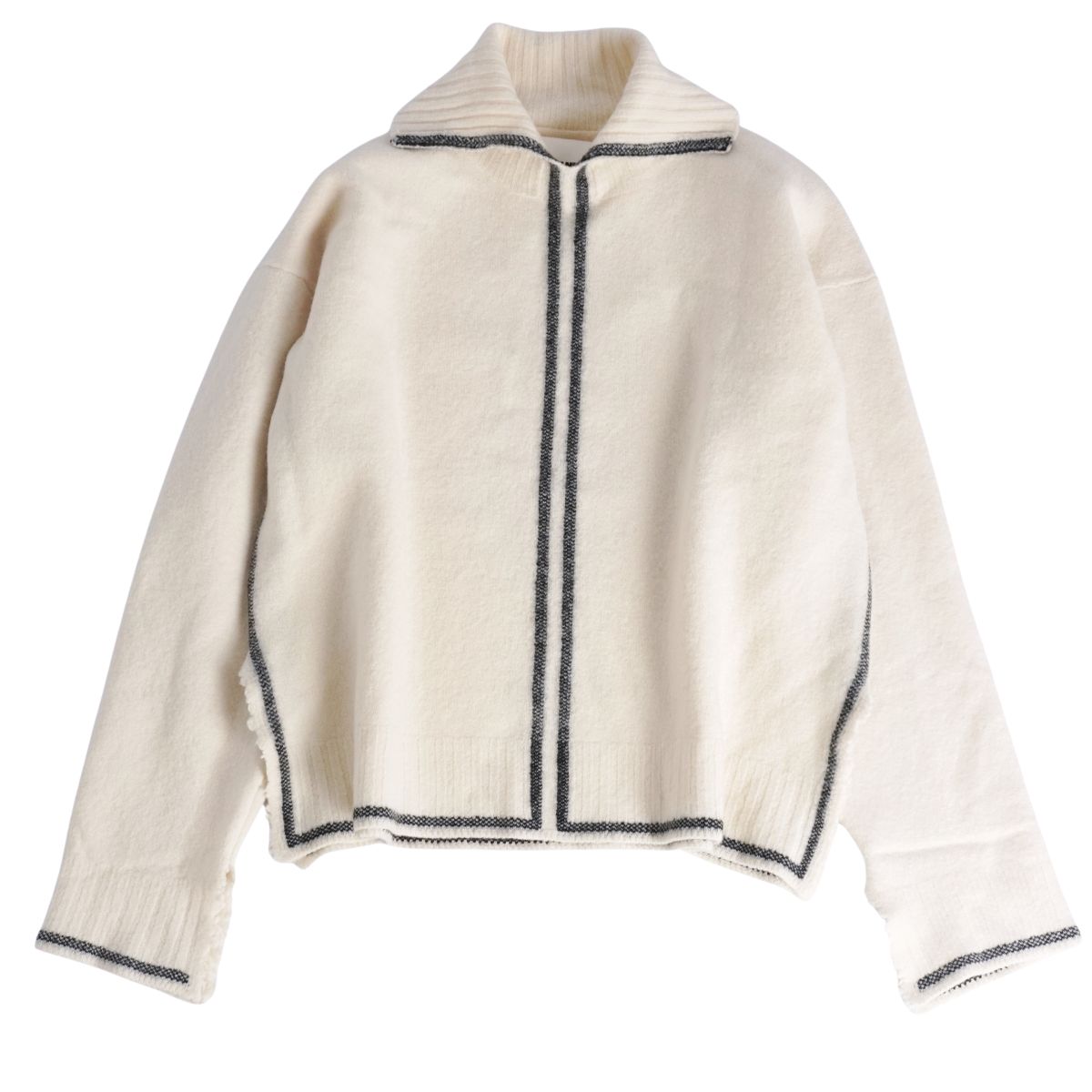 ジルサンダー JIL SANDER 編み物 プルオーバー ロング衣手 長袖 毛糸 トップス レディース イタリア製 40(M好いかげんに) 白いこと【中古】