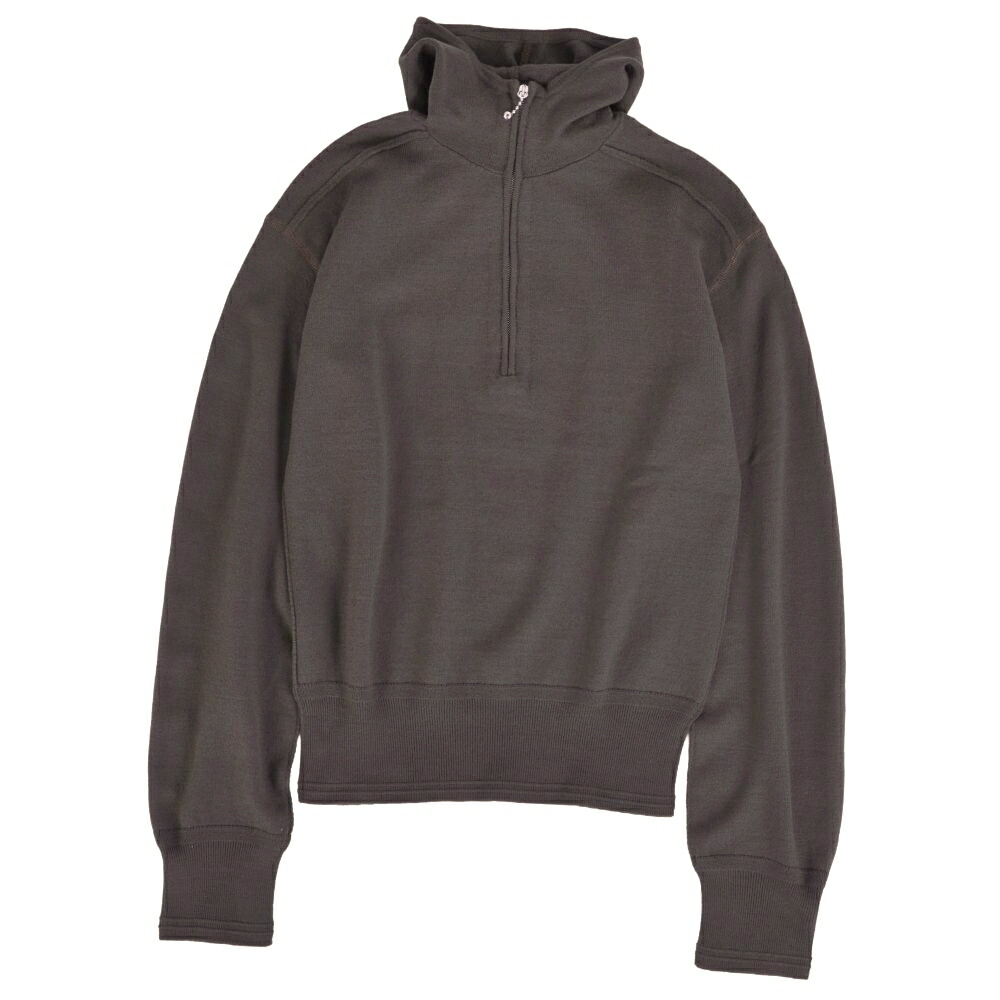【美品】赤ちょうちんバリー BURBERRY パーカー フーディー ハーフジップ 編み物 羊毛 トップス レディース XS 赤銅色【中古】