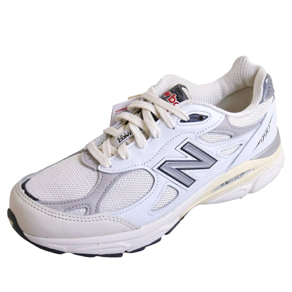 【新古品】ニューバランス new balance スニーカー USA製 M990AL3 ローカット メッシュ シューズ 靴 メンズ アメリカ製 26cm ホワイト【中古】