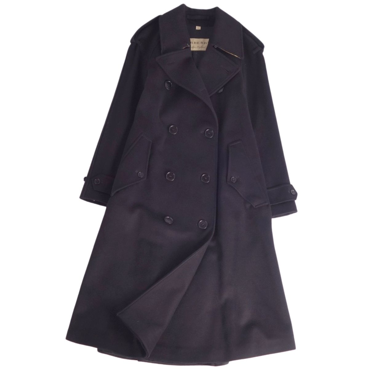 美品 90's Burberry トレンチコート レディース7号 ネイビー bobr-nag-10486-wco-1.jpg