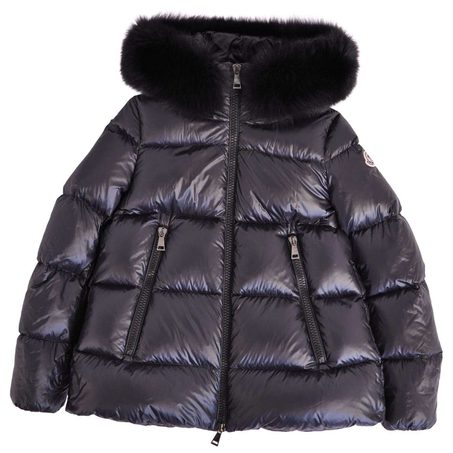【美品】モンクレール MONCLER 2020年 SERIFUR セリファー ジャケット ダウンジャケット フォックスファー ナイロン アウター レディース 00(XS相当) ブラック【中古】