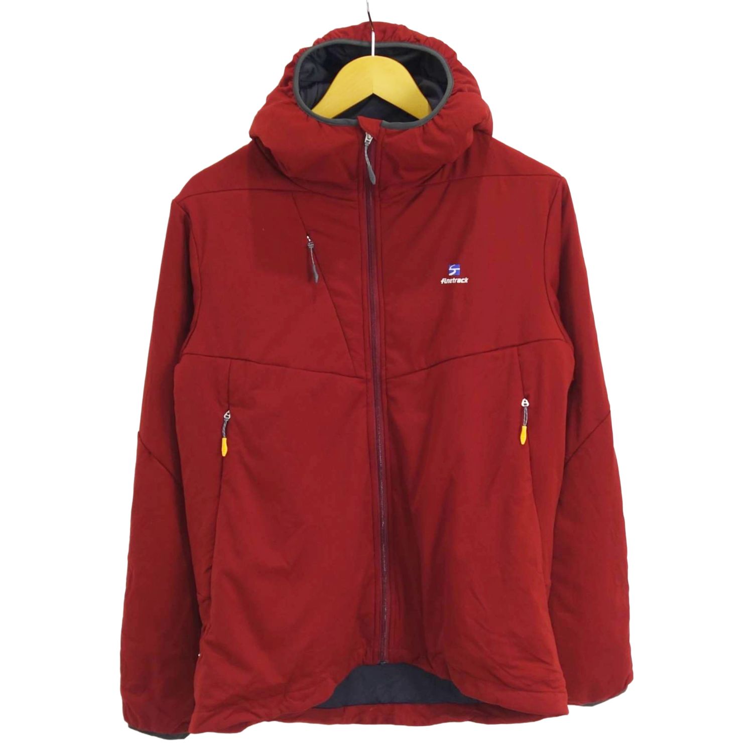 【美品】ファイントラック finetrack ドラウト ポリゴン 3 フーディ ミッドレイヤー アクティブ インシュレーション 登山 バックカントリー メンズ L レッド L レッド【中古】|MODEST LORD 仙台 店