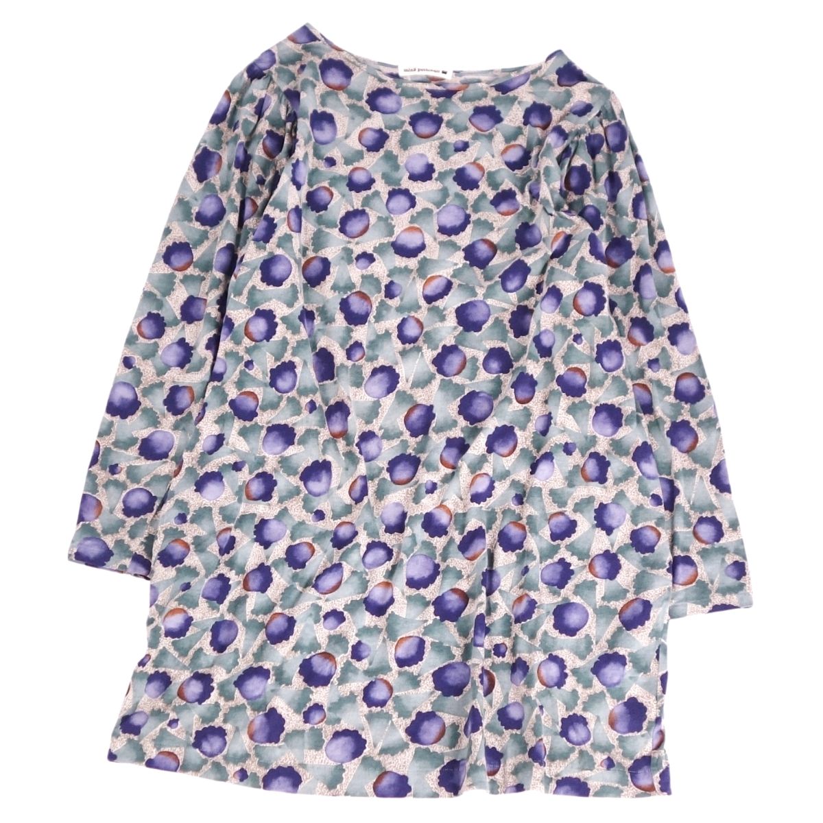 【美品】ミナ ペルホネン mina perhonen ワンピース カットソー 総柄 コットン トップス レディース 36(S相当) マルチカラー【中古】|MODEST LORD 仙台 店