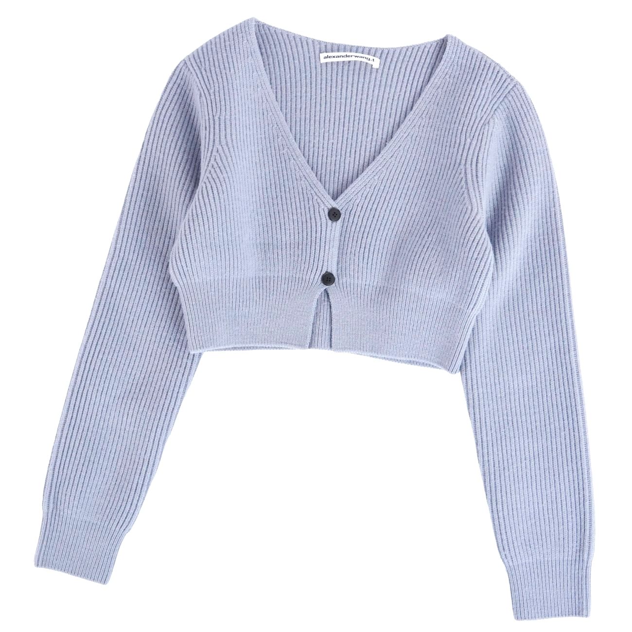 【美品】アレキサンダーワン Alexander Wang カーディガン ニット ロングスリーブ 長袖 ウール トップス レディース S ブルー【中古】 14,045円