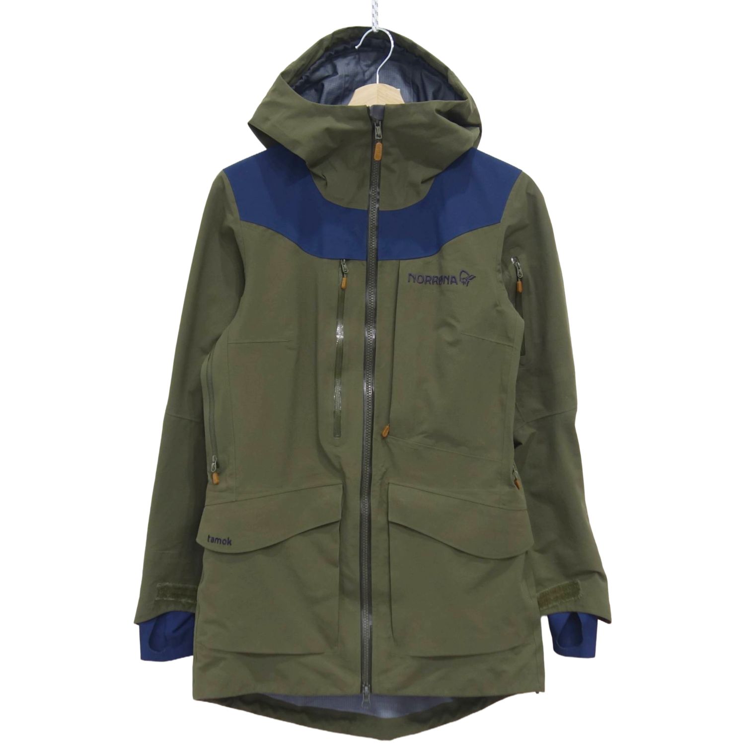 【美品】ノローナ NORRONA tamok Gore Tex Pro Jacket W's タモック ゴアテックス プロ ジャケット レディース SX ハードシェル オリーブ【中古】