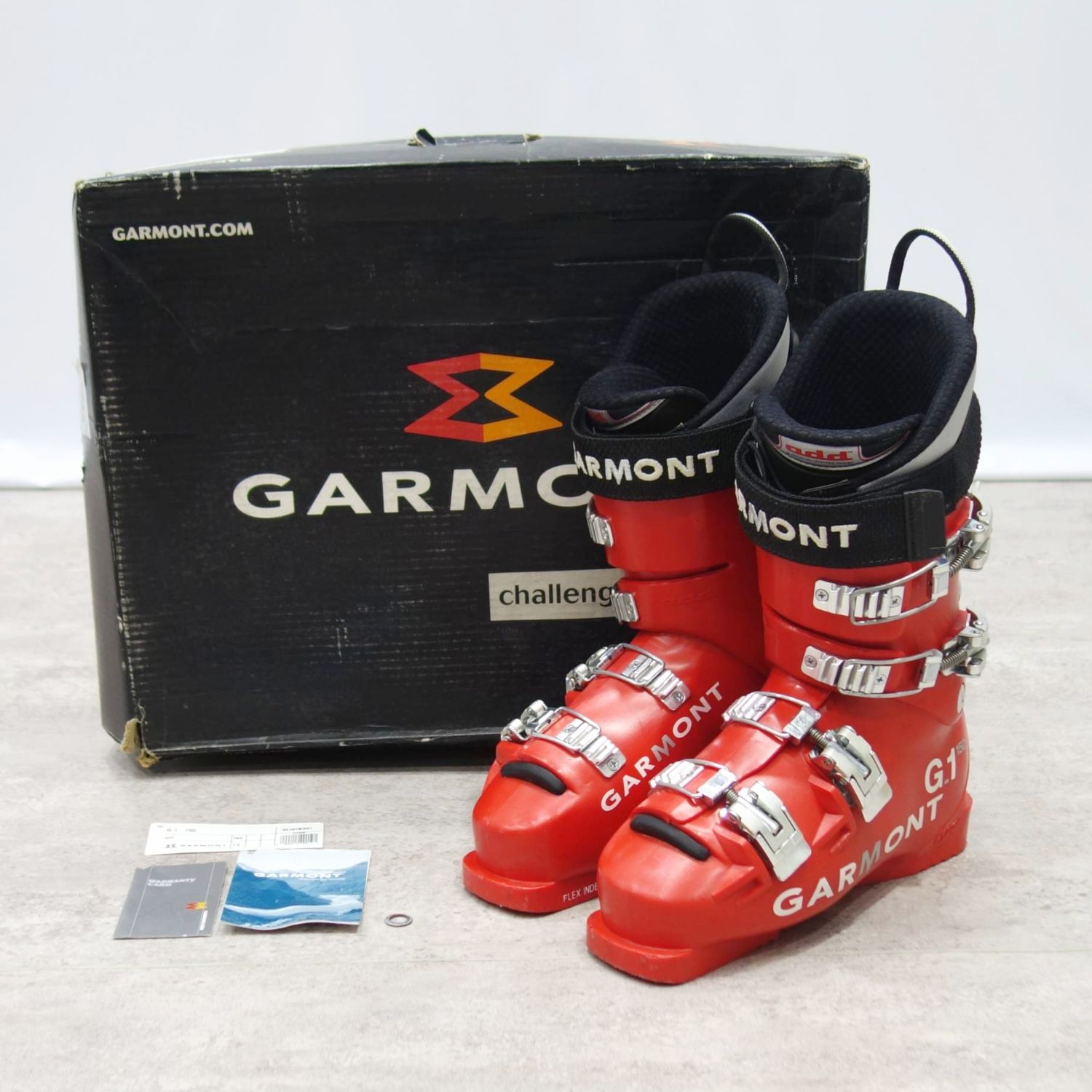 ガルモント GARMONT G1 150 307粍 UK7.5 約26珊 アルペン スキーの板 ブーツ 赤いこと アウトドア【中古】