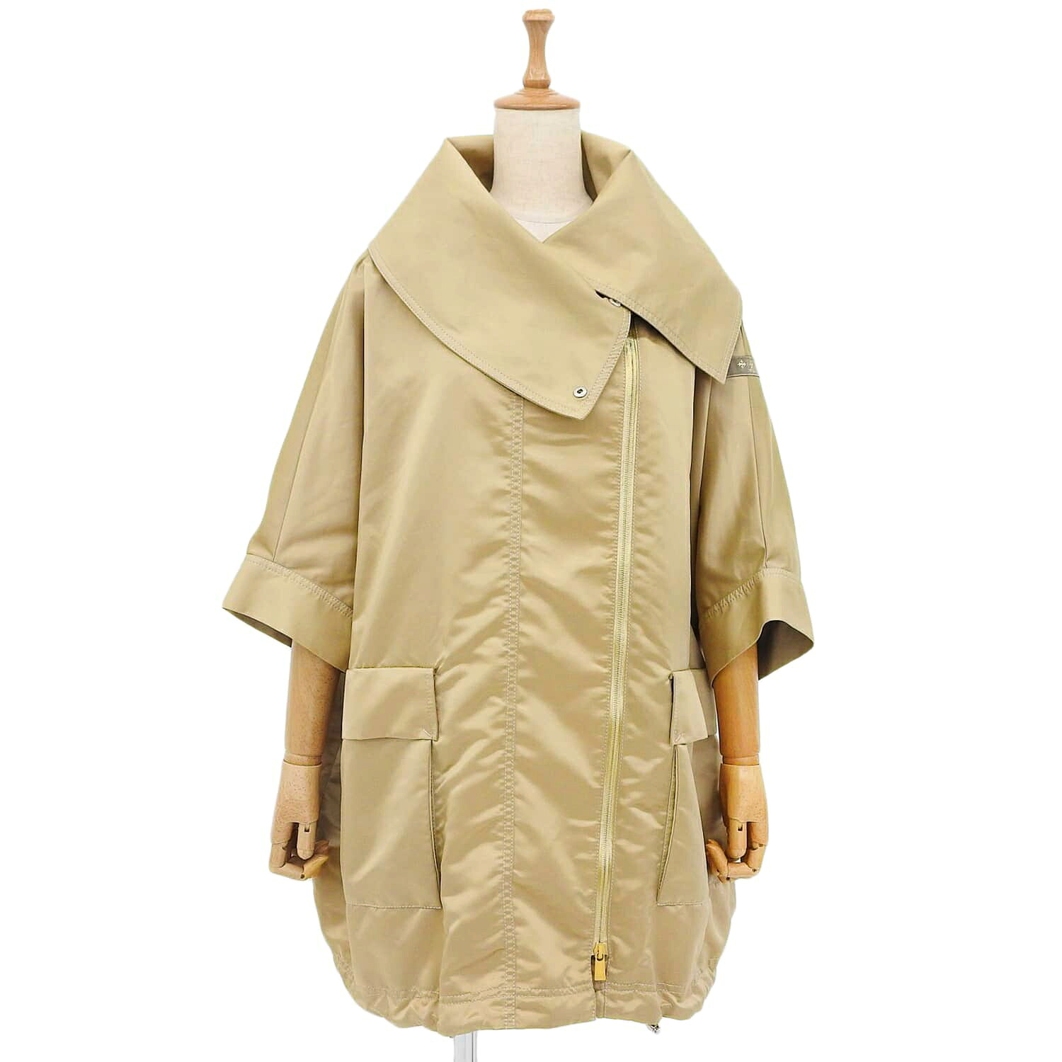 【美品】タトラス TATRAS コート ジャケット ポンチョ ナイロン ジップアップ アウター レディース 02 ベージュ【中古】|MODEST LORD 仙台 店