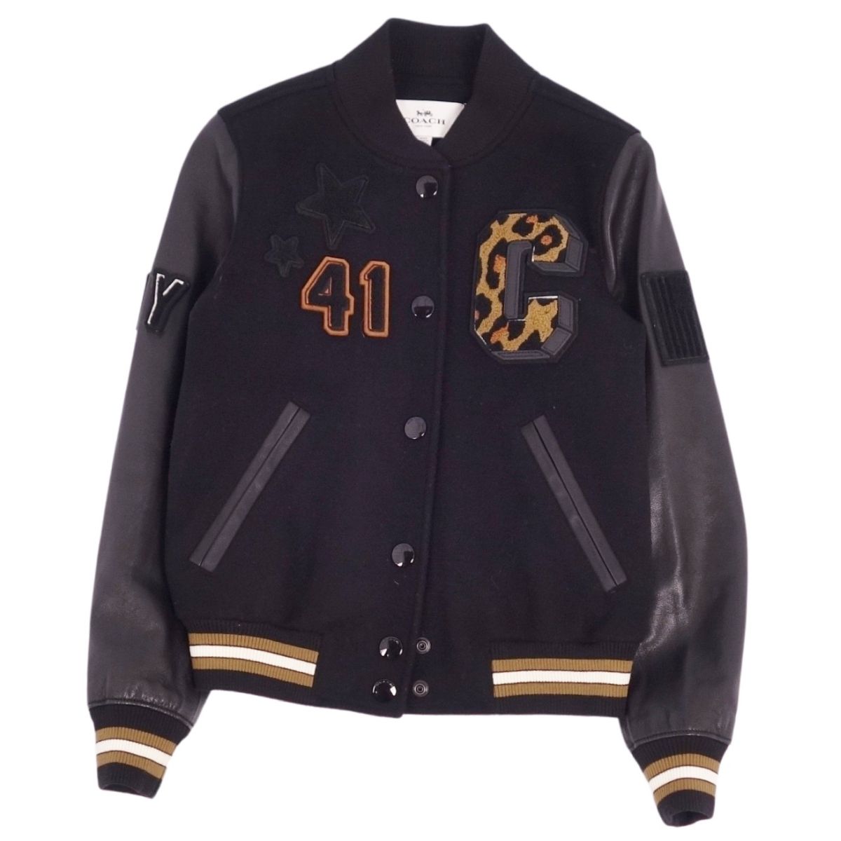 楽天市場】【中古】COACH | コーチ レザー切替えウール地中綿