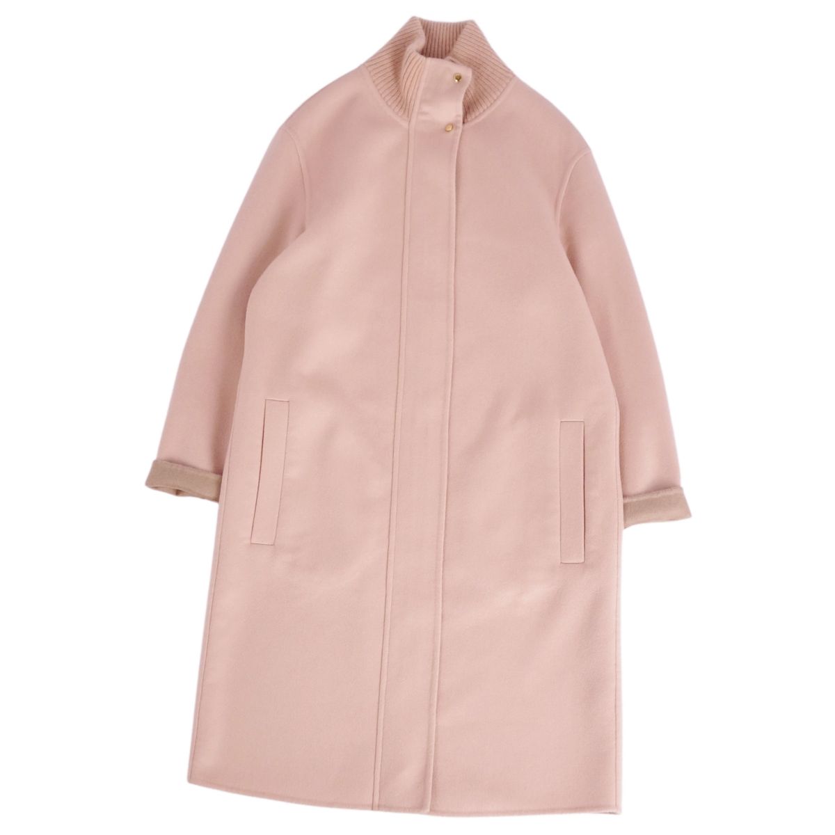 アニオナ カシミヤ100% ロングコート ドレープ ベージュ イタリア製 42