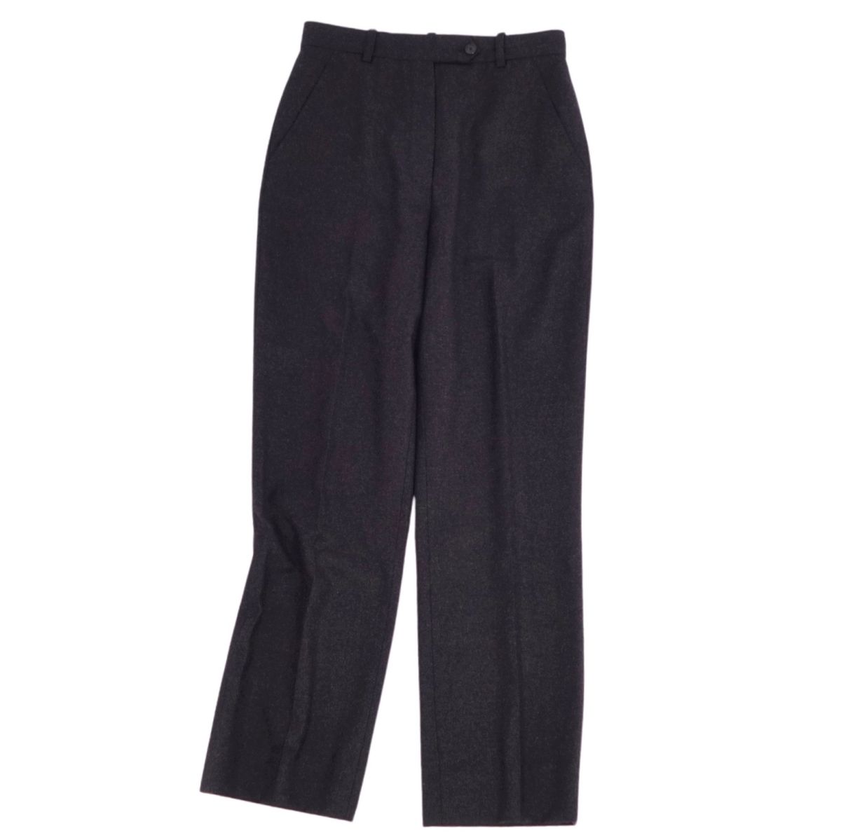 【極美品】エルメス HERMES パンツ ロングパンツ スラックスパンツ ウール カシミヤ 無地 ボトムス レディース 36(S相当) ブラック【中古】|MODEST LORD 仙台 店
