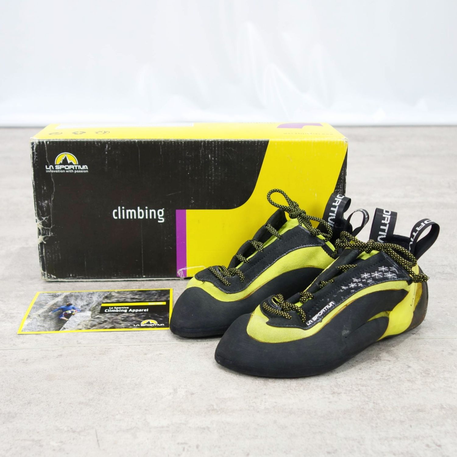 【美品】スポルティバ LA SPORTIVA MIURA ミウラ クライミング シューズ 靴 EU37.5 24cm ライム【中古】｜MODEST LORD 仙台 店 15,563円