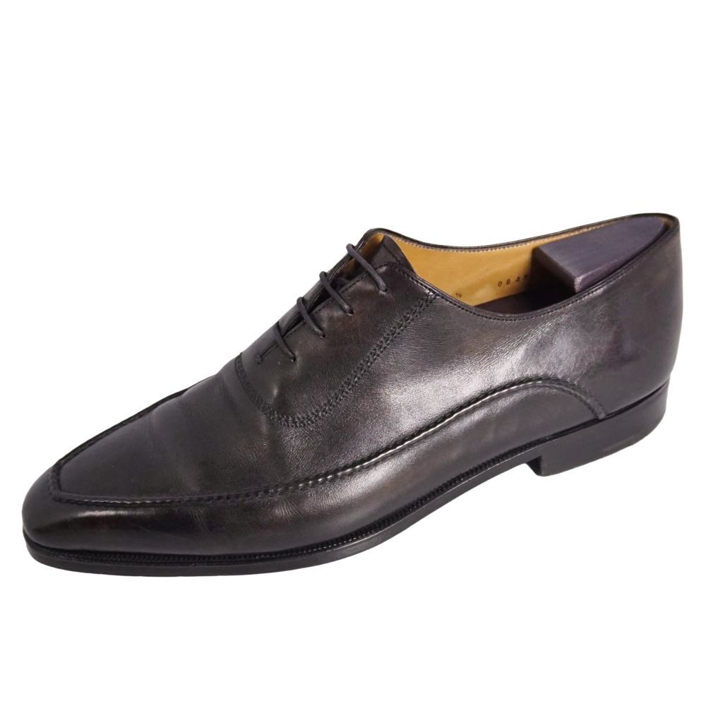 【美品】ベルルッティ Berluti レザー?シューズ オックスフォード ビジネスシューズ 革靴 メンズ 9.5(29cm相当) ブラック【中古】
