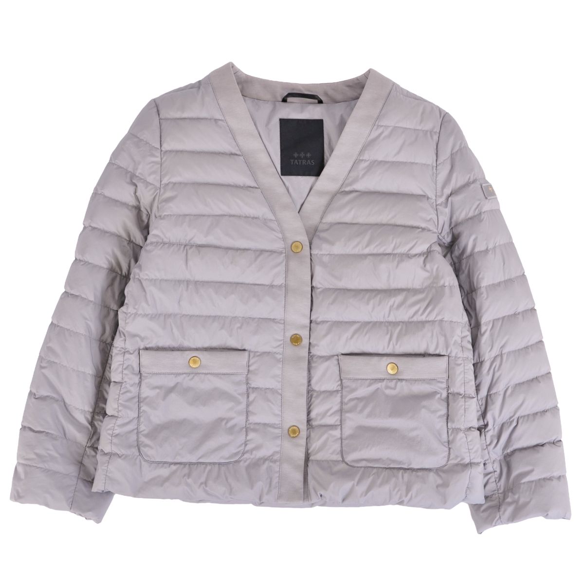【美品】タトラス TATRAS 上衣 落ち込む上衣 否色つや ナイロン アウター レディース 2(M好いかげんに) 青色薄墨色【中古】