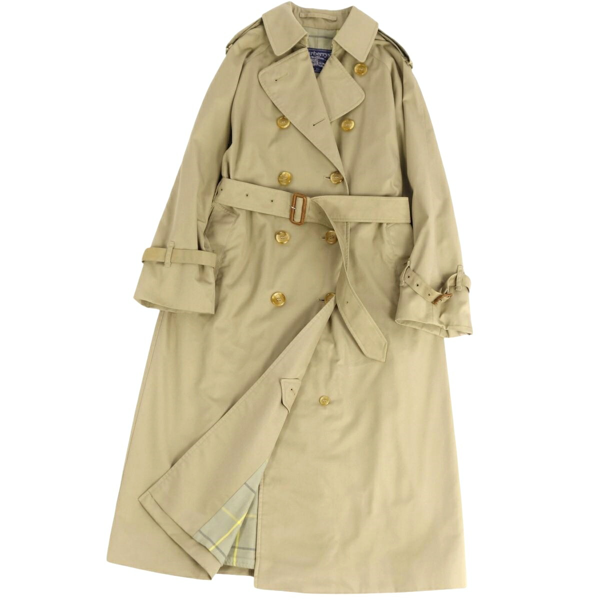 美品　バーバリーズ　カーキー系　綿100% トレンチコート BURBERRY - バーバリー トレンチコート 90S 玉虫色調 カーキ