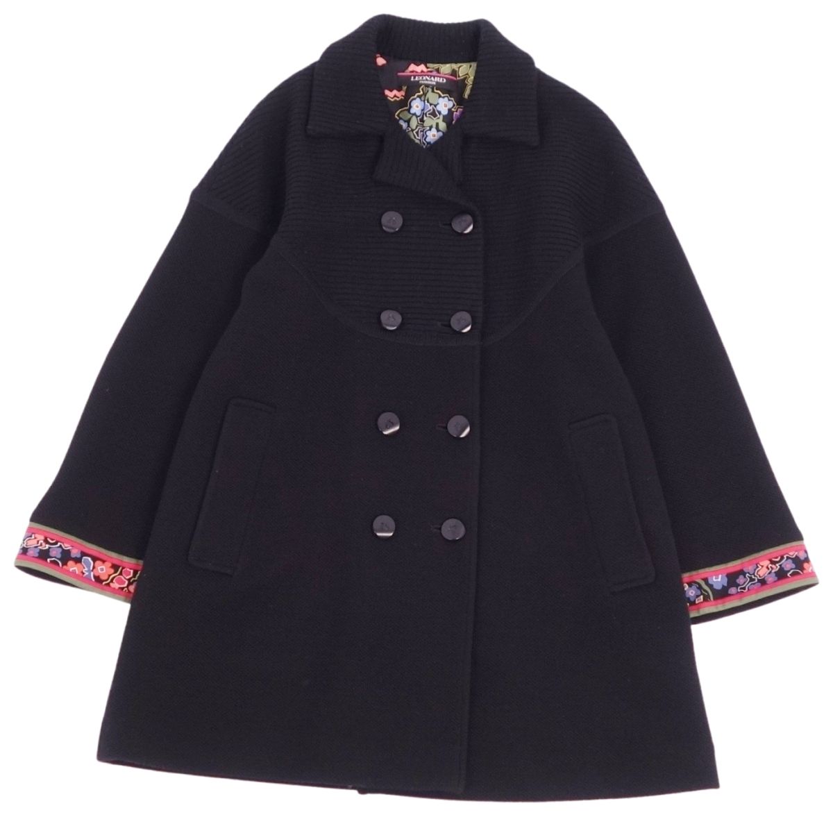 楽天市場】【美品】レオナール LEONARD FASHION ニット コート ダブル 