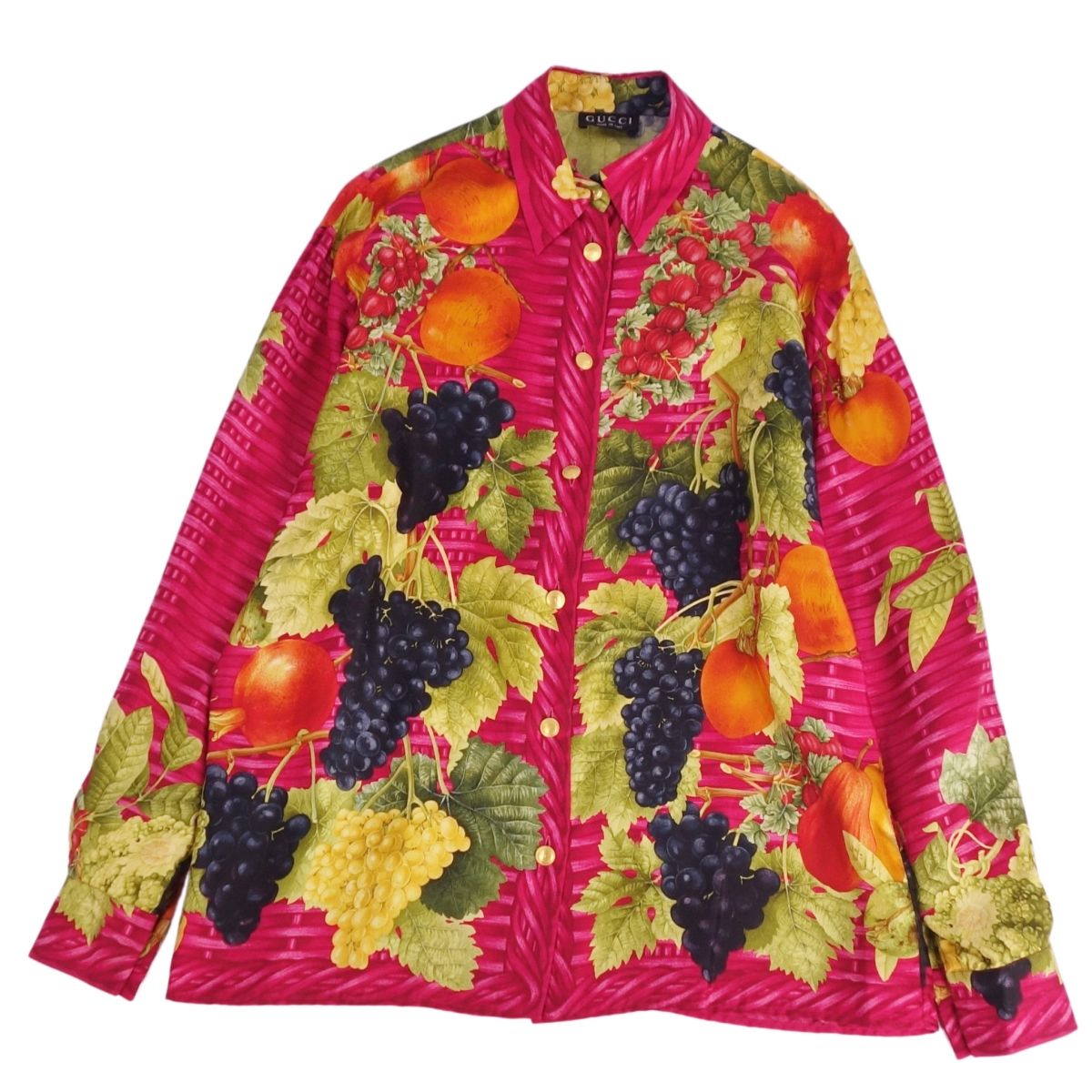 楽天市場】GUCCI グッチ ブラウス シルク グレー ブラック レッド