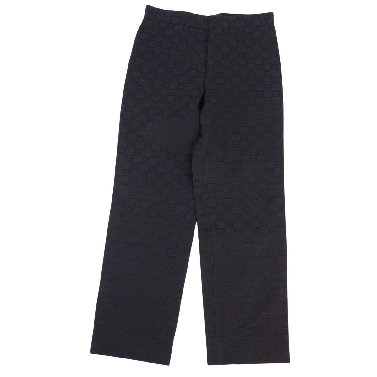 【美品】グッチ GUCCI ズボン下 ロングズボン下 総柄 Gロゴタイプ 綿織物 ボトムス レディース イタリア製 38(M好いかげんに) 黒いこと【中古】