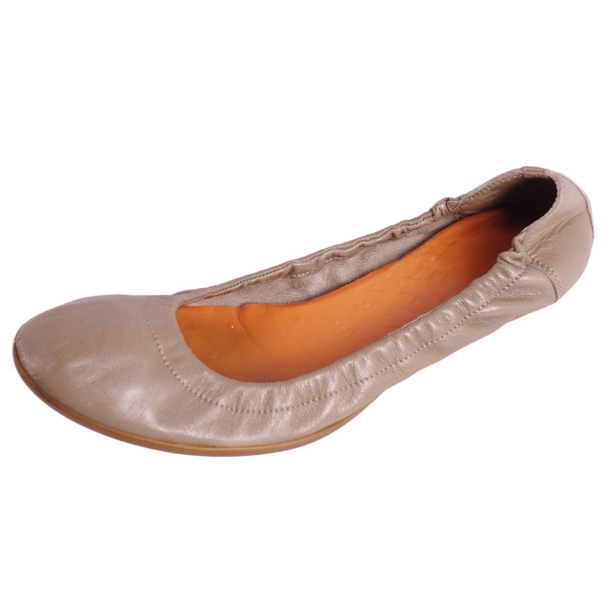 エルメス HERMES パンプス フラットパンプス バレエシューズ レザー シューズ 靴 レディース イタリア製 36.5(23.5cm相当) ライトブラウン【中古】