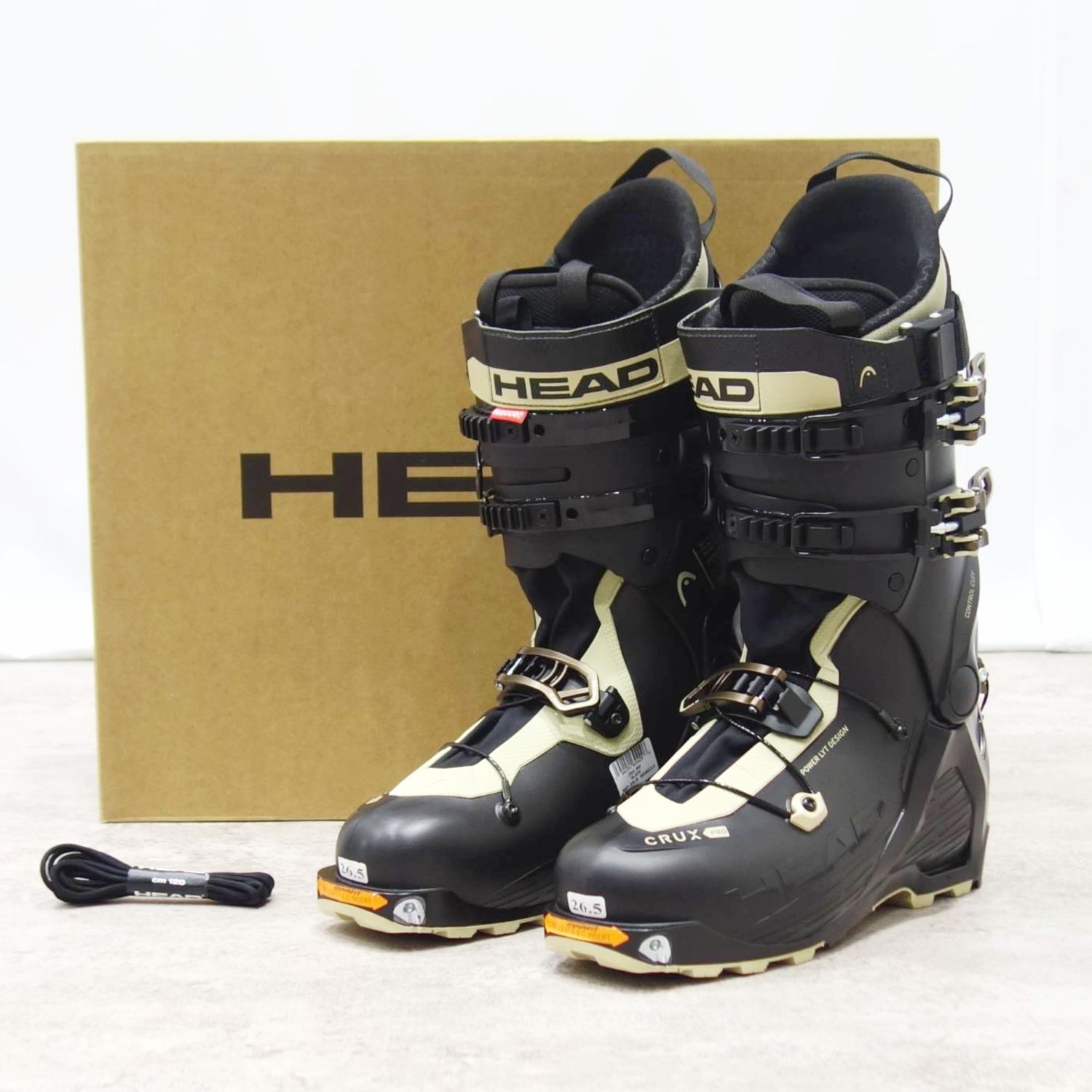 【極美品】天々 HEAD CRUX PRO BLACK 604033 2025真似形 26.5糎 291粍 うしろ側カントリー スキーの板 ブーツ 山スキーの板 アウトドア【中古】
